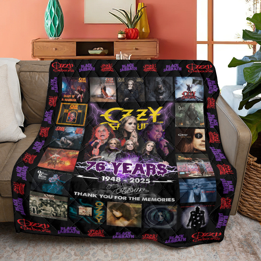 Ozzy Osbourne Quilt Blanket