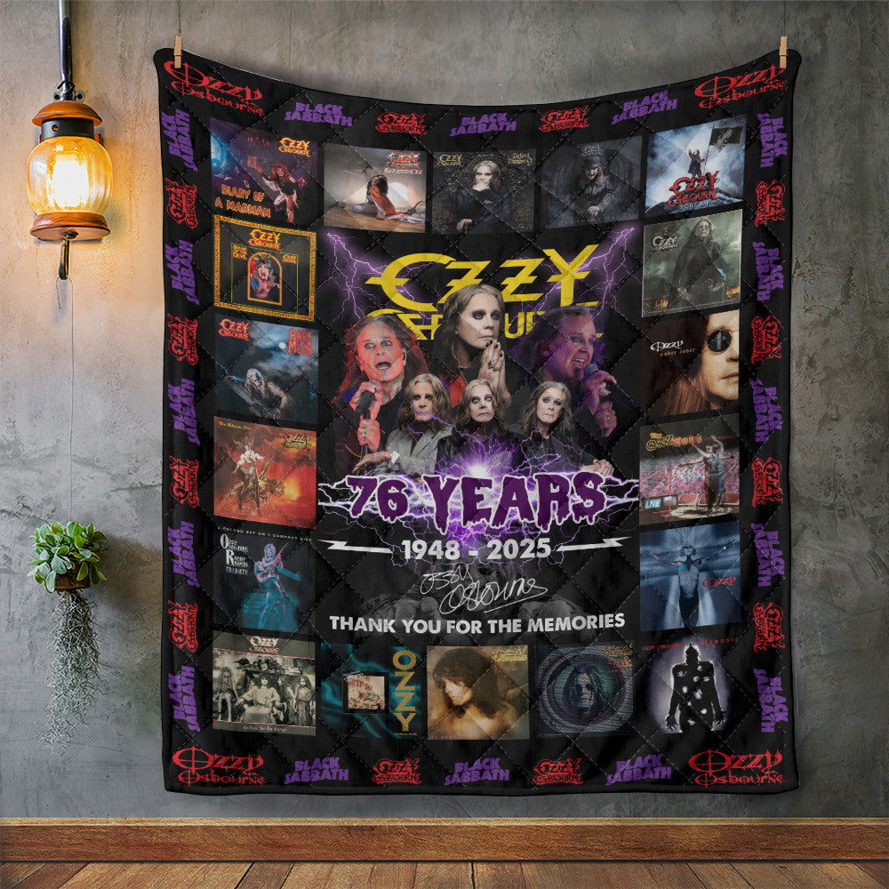 Ozzy Osbourne Quilt Blanket
