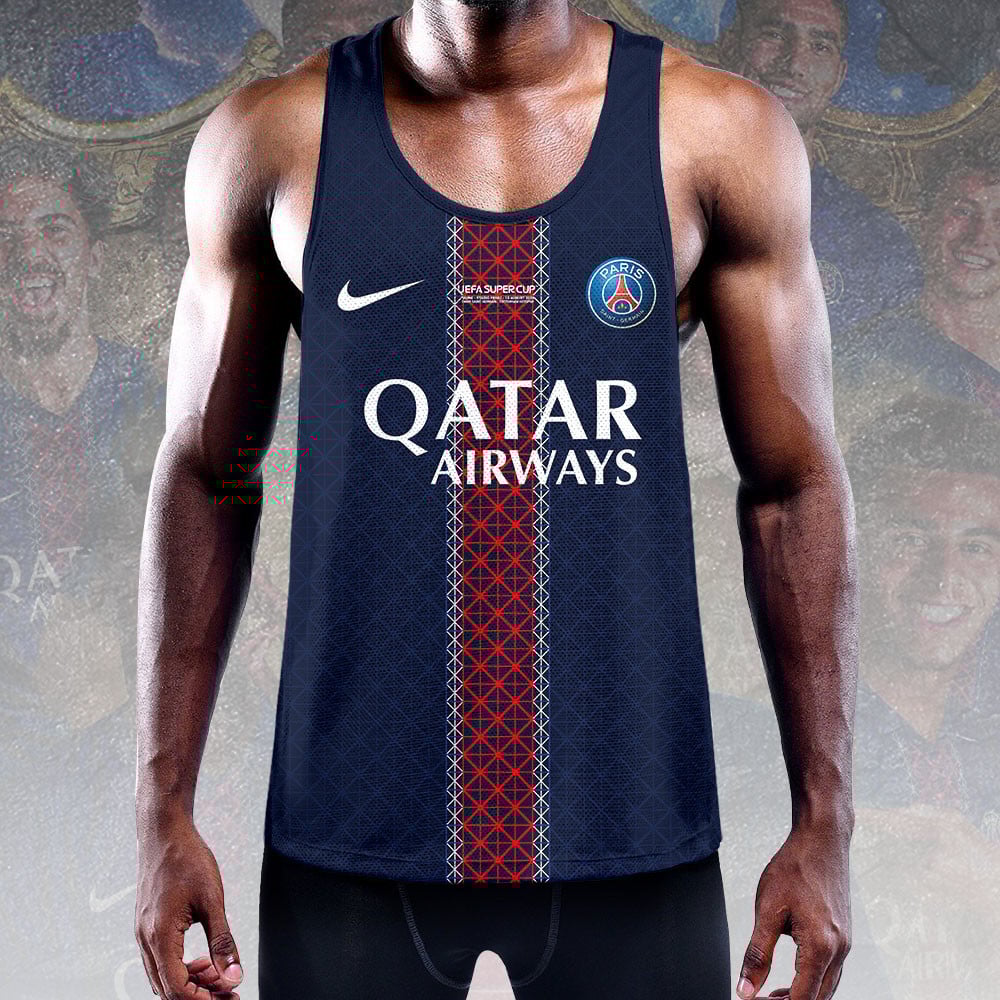 Paris Saint-Germain Y-Back Muscle 3D Tank Top