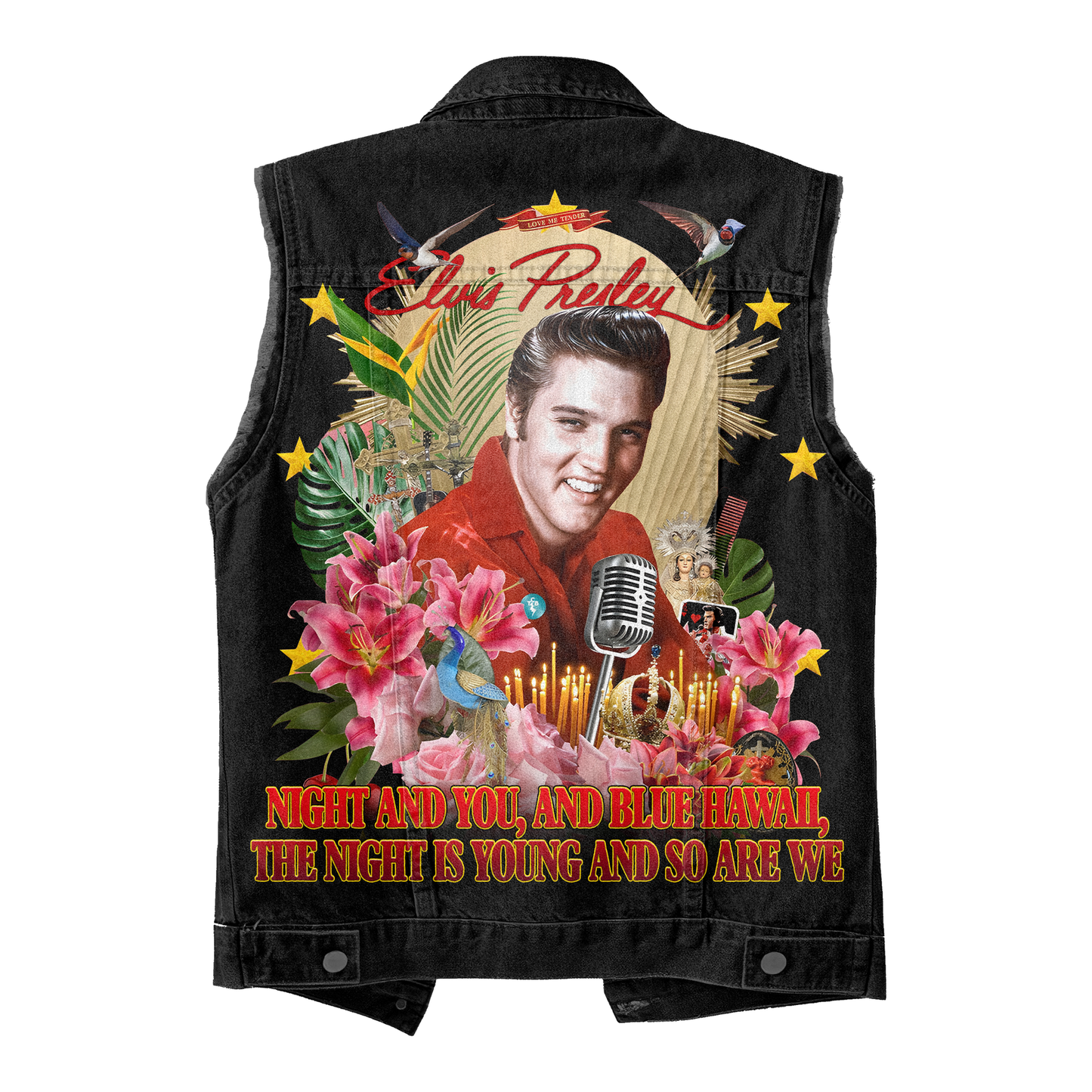 Elvis Presley Lightweight Sleeveless Denim Shirt