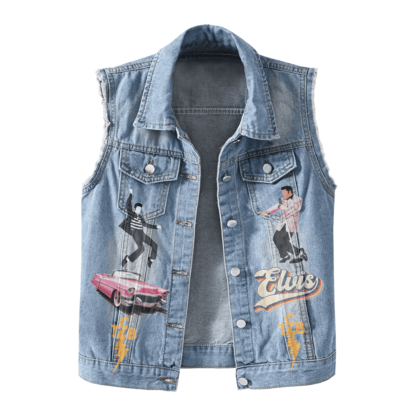 Elvis Presley Lightweight Sleeveless Denim Shirt