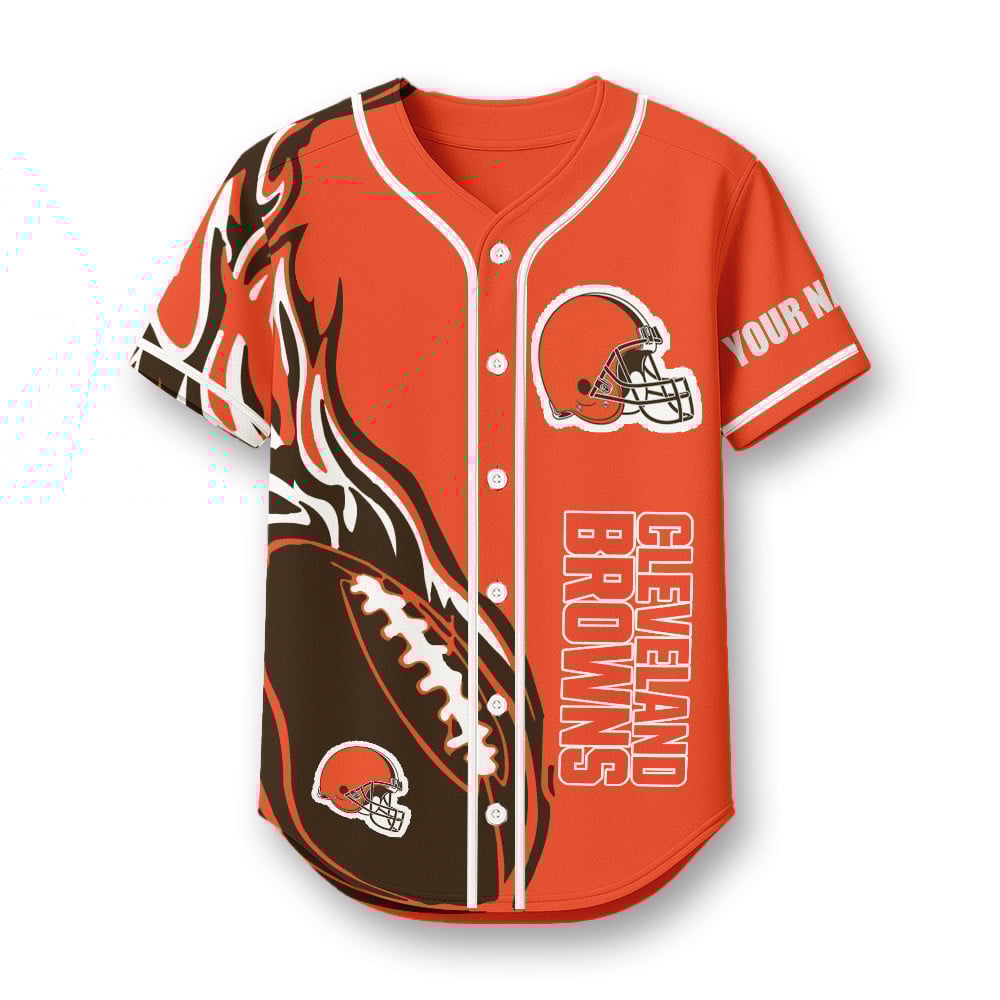 Cleveland Browns X Native American PREMIUM 3D Apparel Baseball Jersey Custom Name