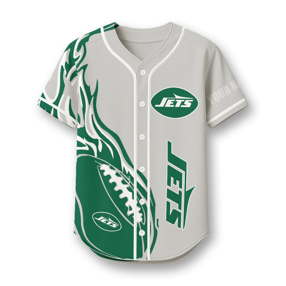 New York Jets X Native American PREMIUM 3D Apparel Baseball Jersey Custom Name
