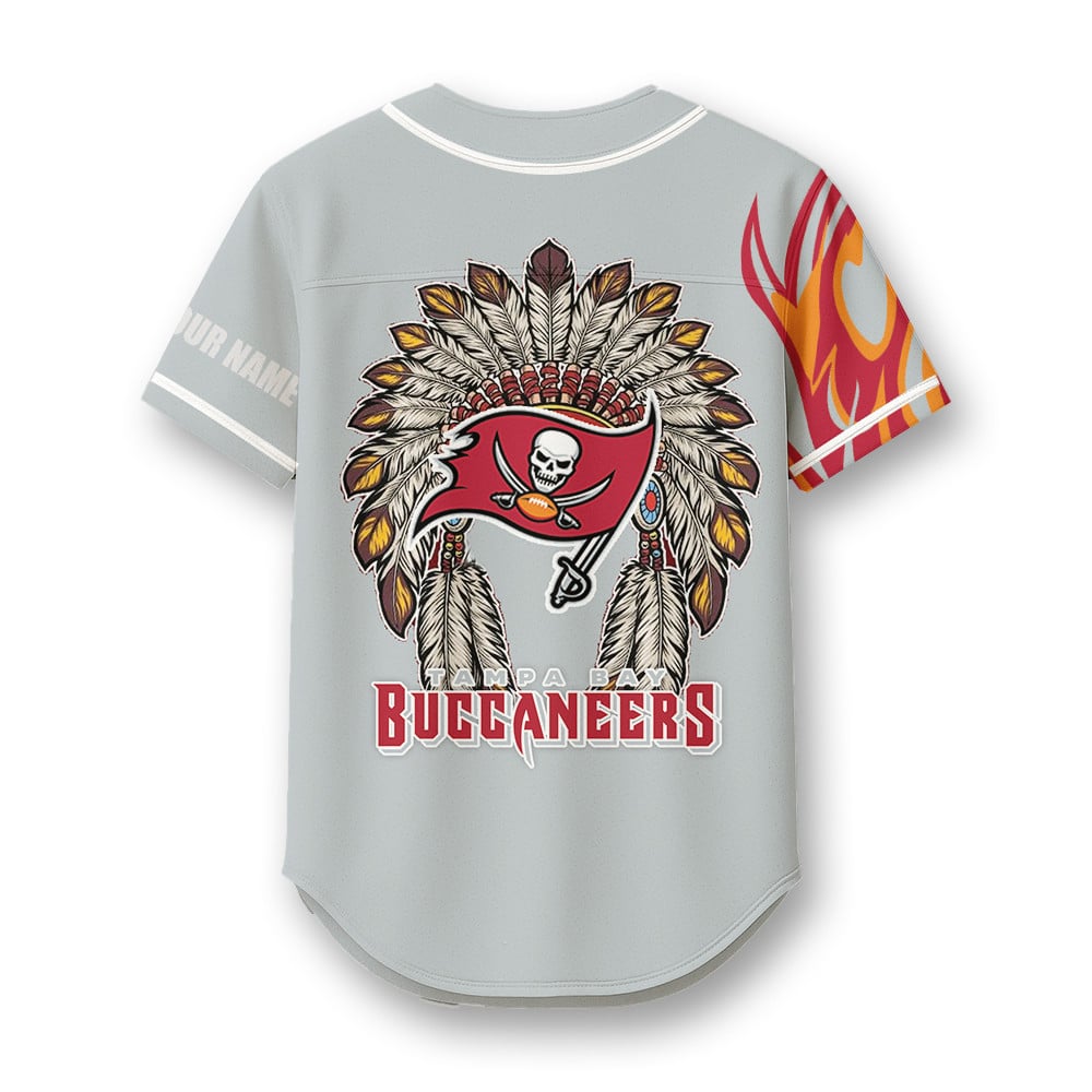 Tampa Bay Buccaneers X Native American PREMIUM 3D Apparel Baseball Jersey Custom Name