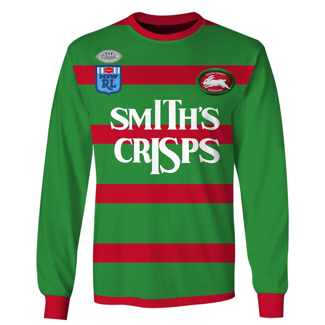 1989 South Sydney Rabbitohs Retro Jersey Full Custom Name Number