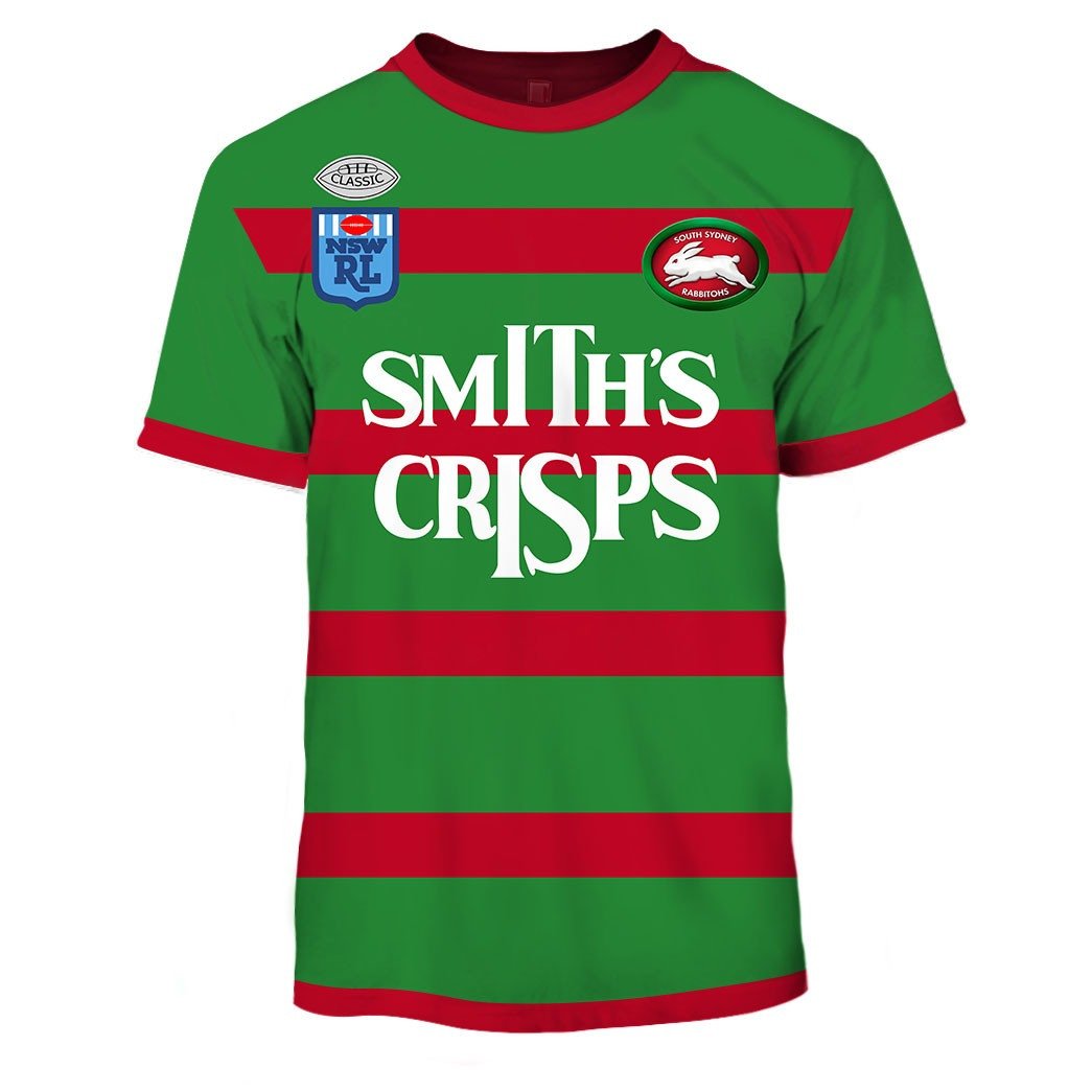 1989 South Sydney Rabbitohs Retro Jersey Full Custom Name Number