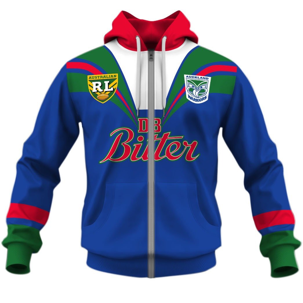 1995 Auckland New Zealand Warriors Rugby League Home Jersey Full Custom Name Number