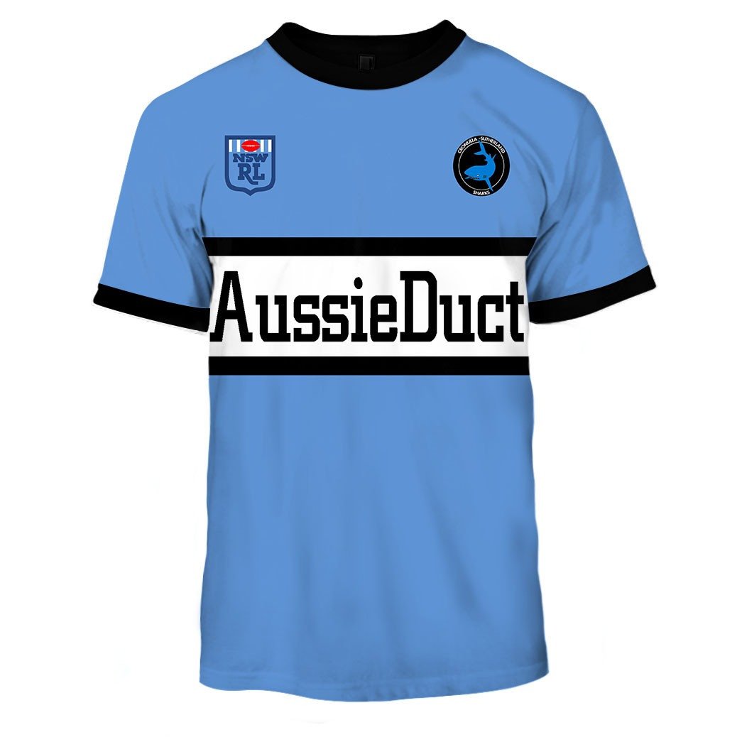Cronulla Sharks 1988 ARL/NRL Retro Heritage Classic Jersey Full Custom Name Number