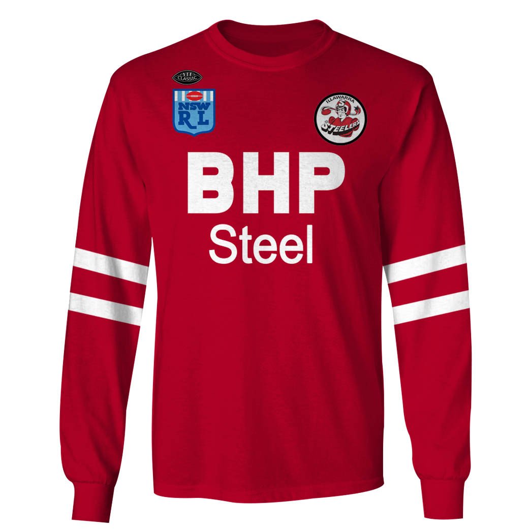 Illawarra Steelers 1987 ARL/NRL Vintage Retro Jersey Full Custom Name Number