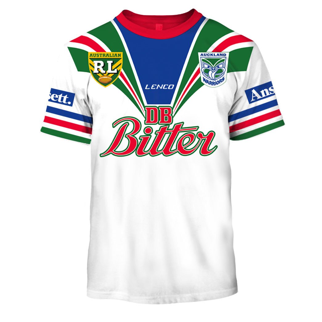 1995 Auckland New Zealand Warriors Rugby League Away Jersey Full Custom Name Number