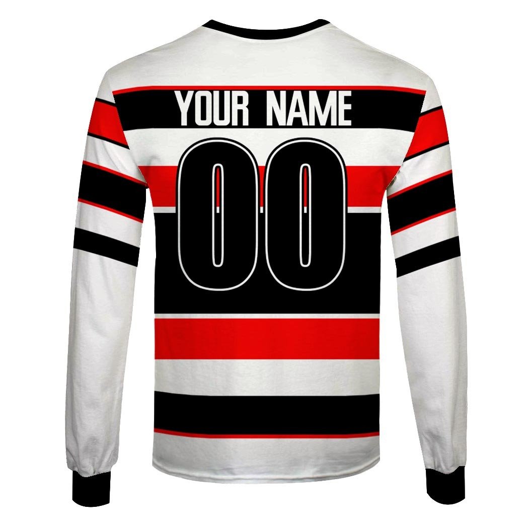 Personalized Gold Coast Seagulls 90s Away Jersey Vintage NSWRL / NRL Full Custom Name Number