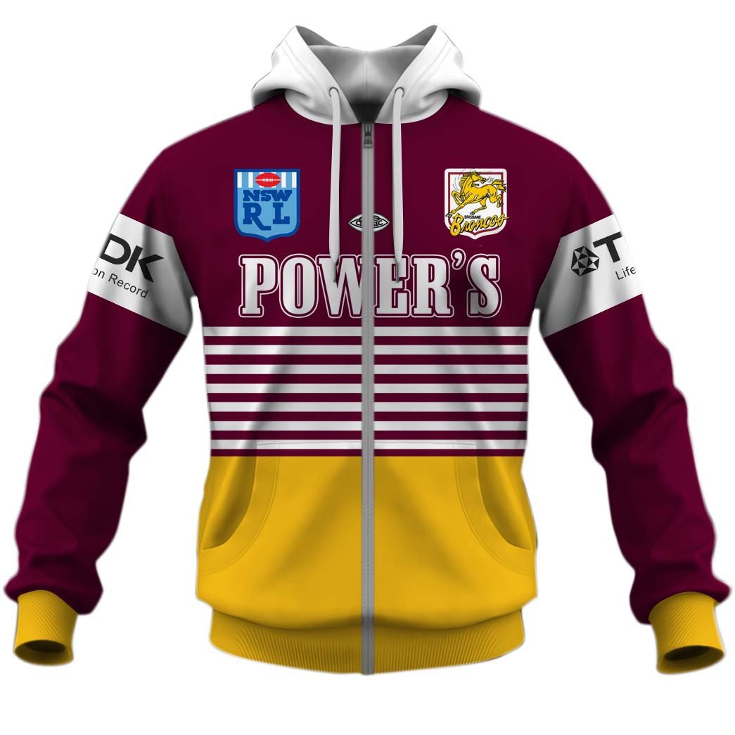 Personalize Brisbane Broncos NRL 1992 Retro Jersey Full Custom Name Number