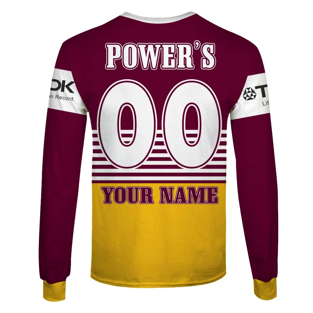 Personalize Brisbane Broncos NRL 1992 Retro Jersey Full Custom Name Number