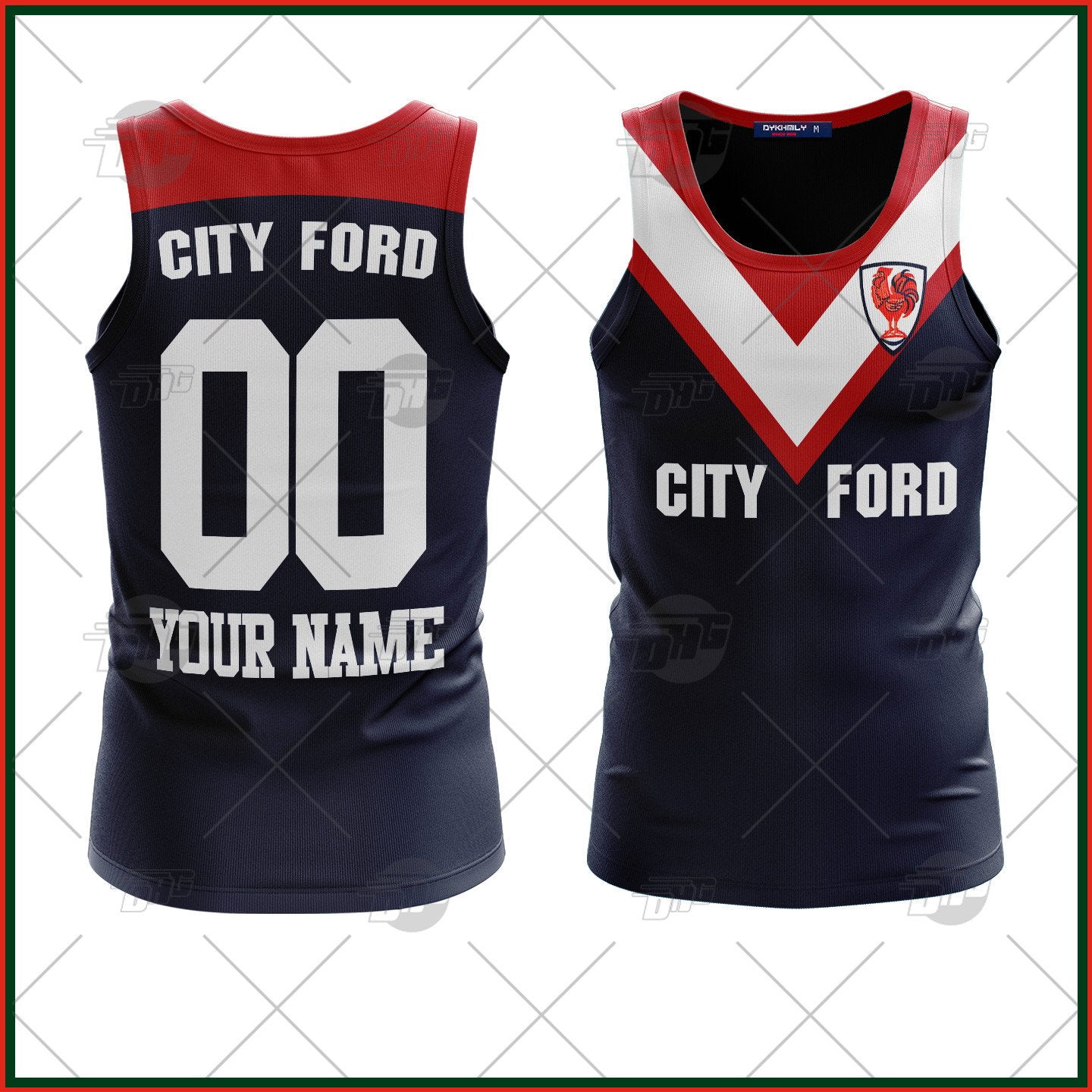 Personalized Sydney Roosters 1976 Vintage NRL / ARL Retro Tank Top For Men Women Custom Name Number