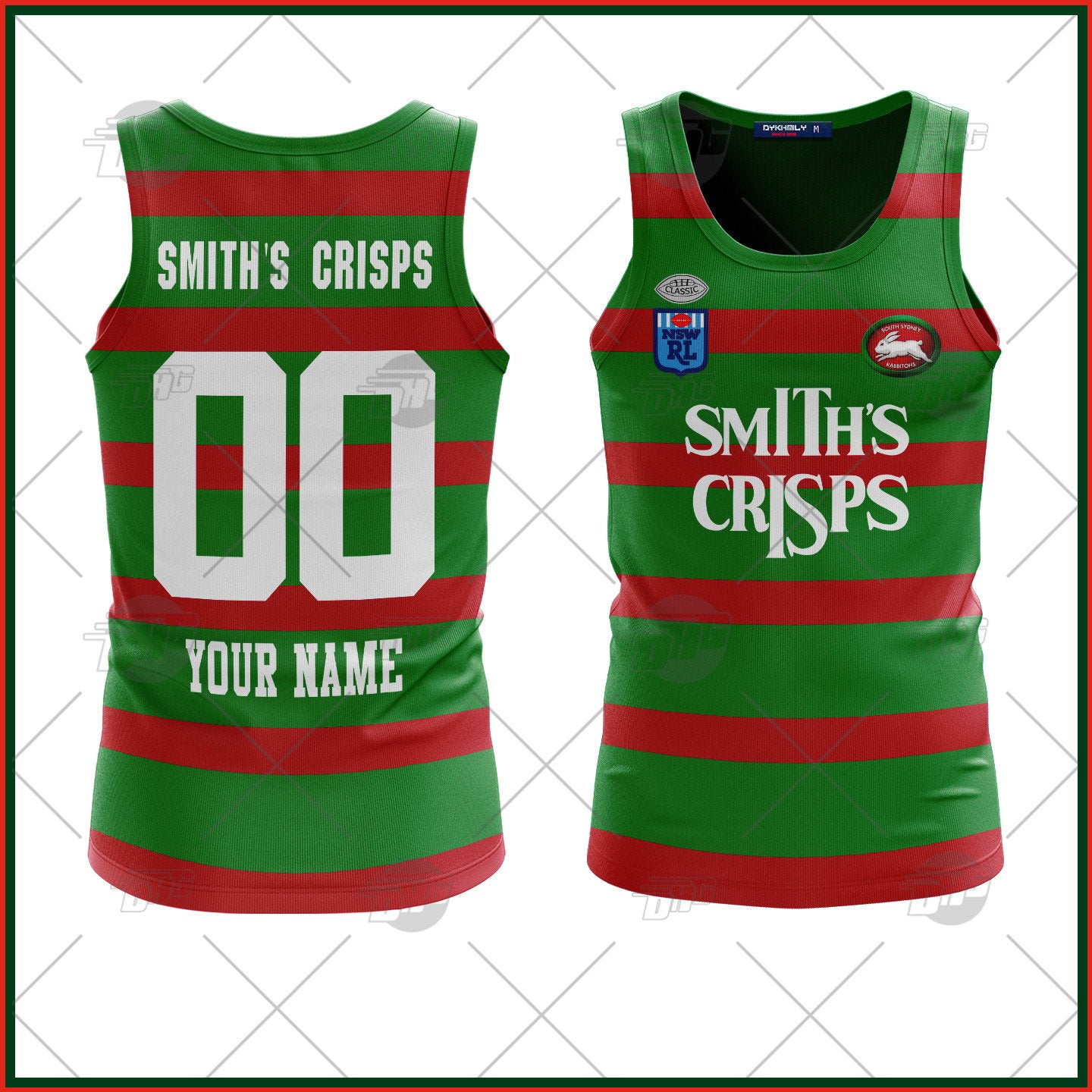 Personalized 1989 South Sydney Rabbitohs Vintage Retro Tank Top For Men Women Custom Name Number