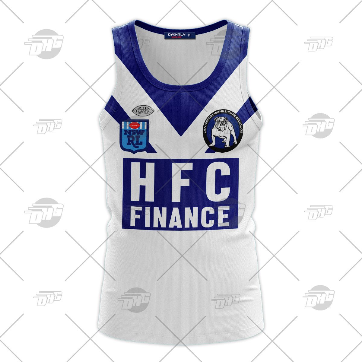 Personalized Canterbury Bankstown Bulldogs HFC 1985 ARL/NRL Vintage Retro Tank Top For Men Women Custom Name Number