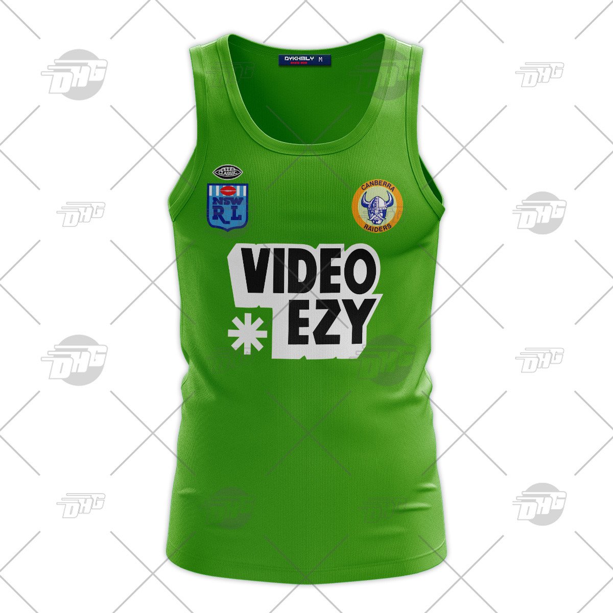 Personalized Canberra Raiders 1990 Video Ezy ARL/NRL Vintage Retro Heritage Tank Top For Men Women Custom Name Number