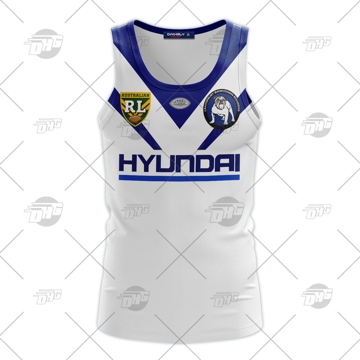 Personalized Canterbury Bankstown Bulldogs 1995 ARL/NRL Vintage Retro Tank Top For Men Women Custom Name Number