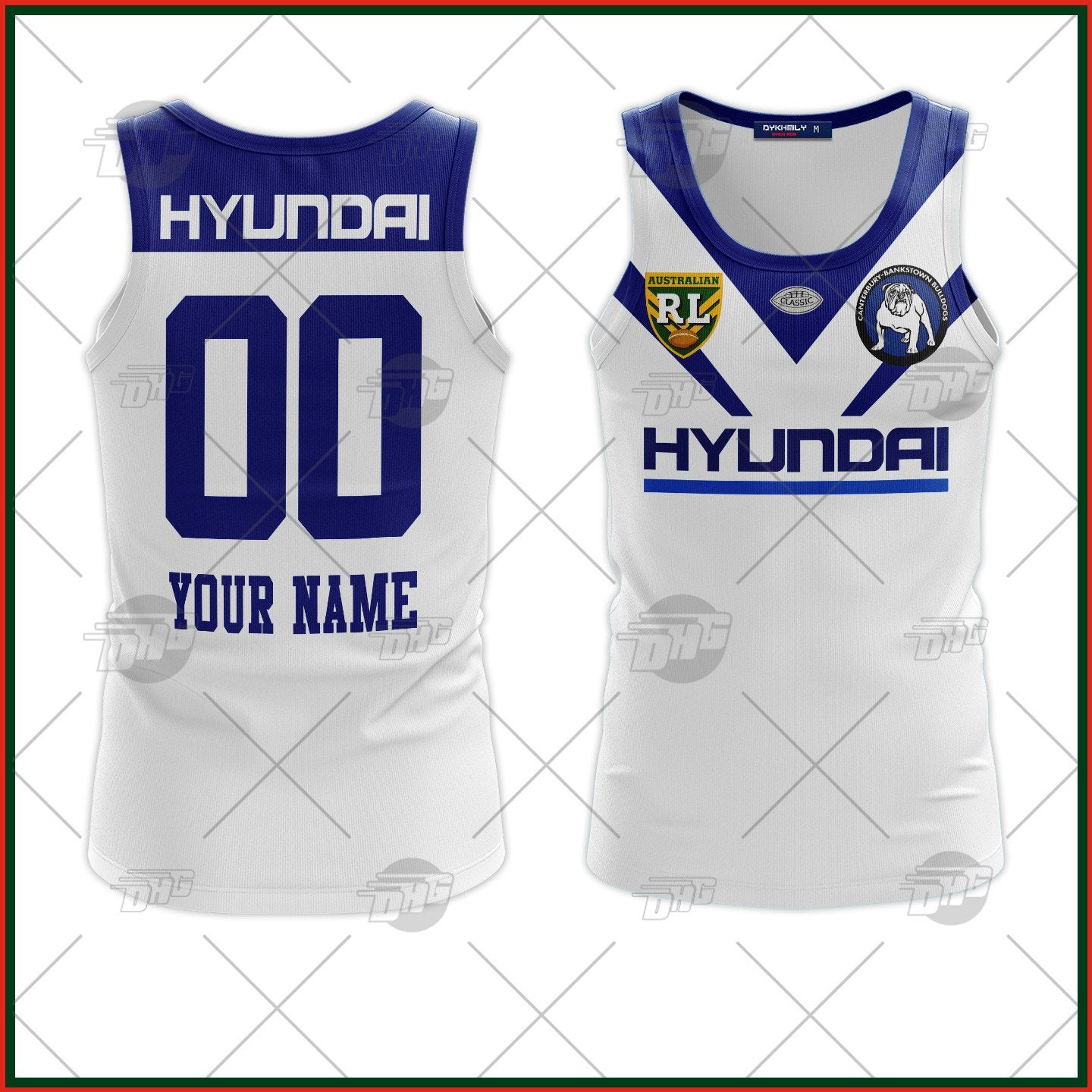 Personalized Canterbury Bankstown Bulldogs 1995 ARL/NRL Vintage Retro Tank Top For Men Women Custom Name Number
