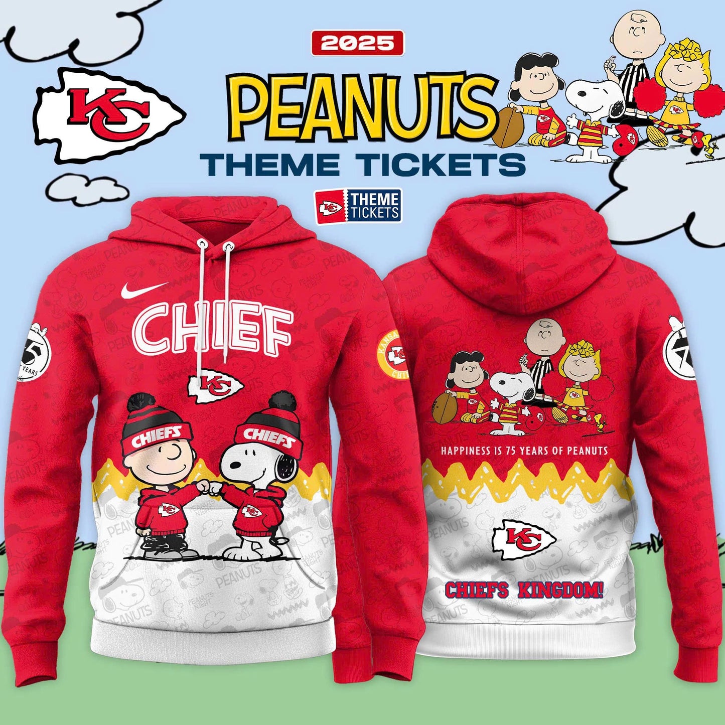 Kansas City Chiefs x Peanuts Limited Editions - Hoodie + Joggers + Cap