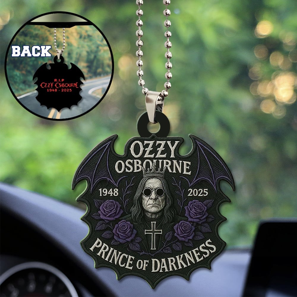 Ozzy Osbourne Custom Shape 1-sided Acrylic Car Ornament