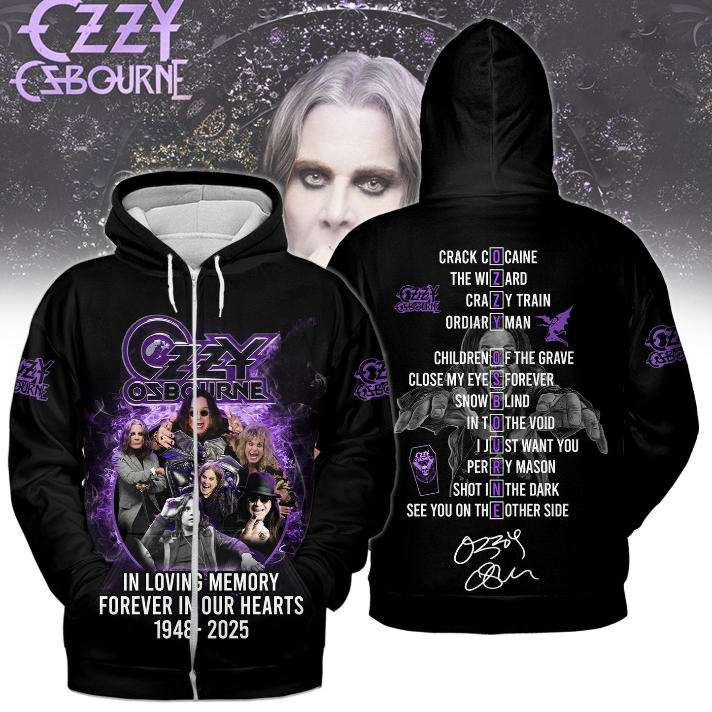 Ozzy Osbourne 3D Apparel Full Style