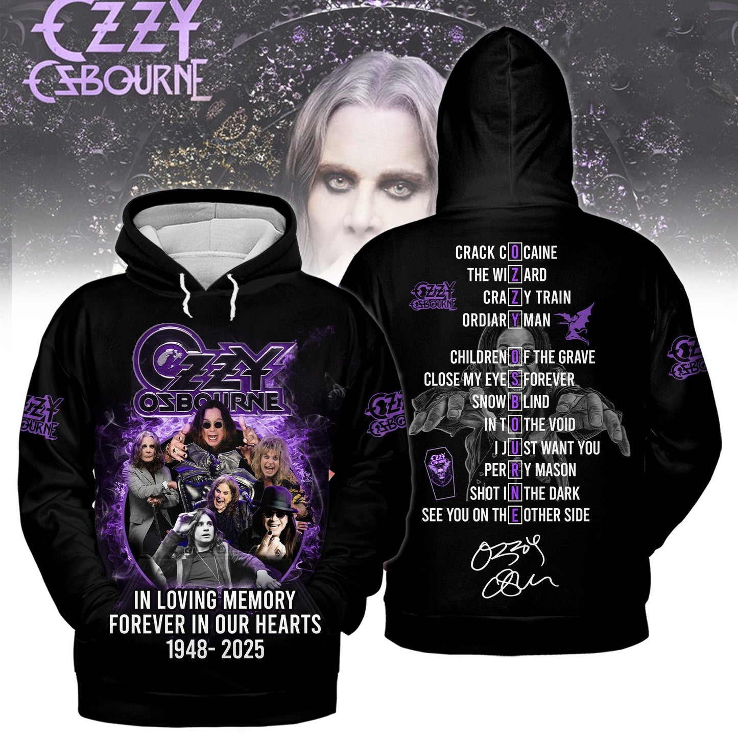Ozzy Osbourne 3D Apparel Full Style