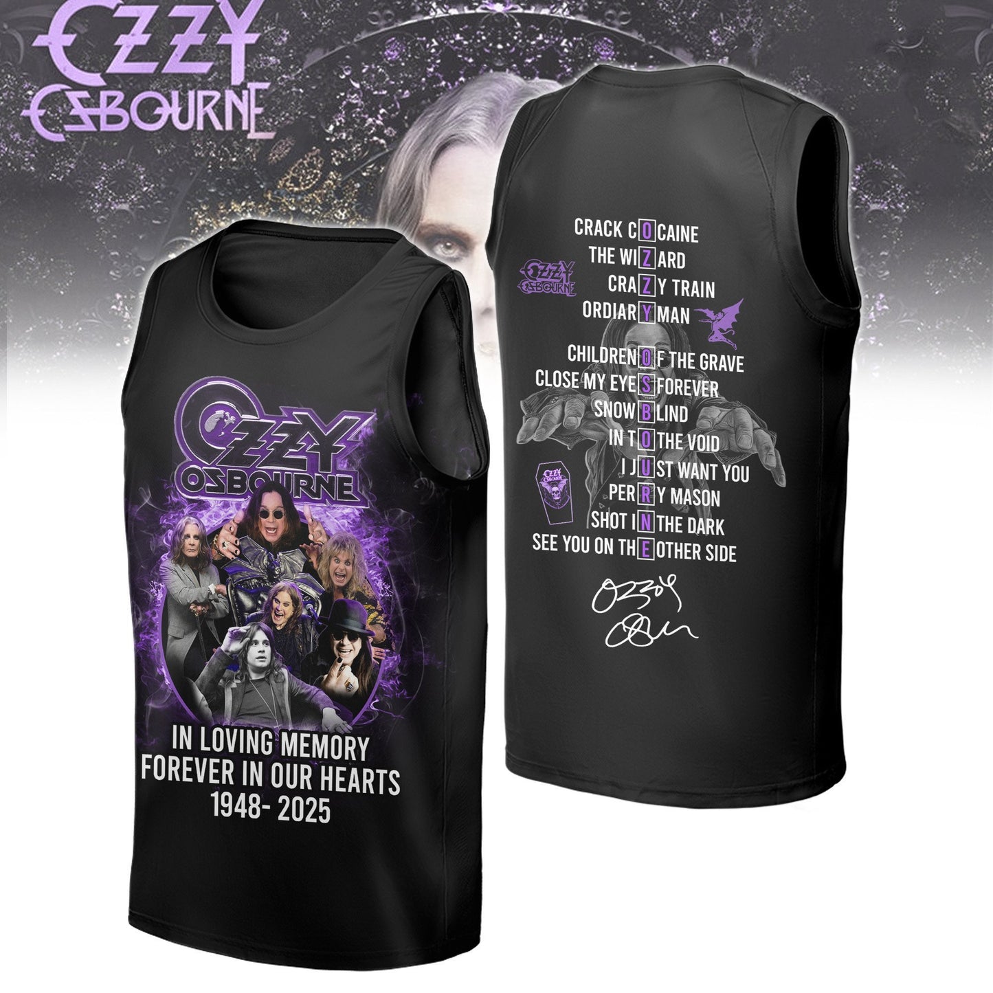 Ozzy Osbourne 3D Apparel Full Style