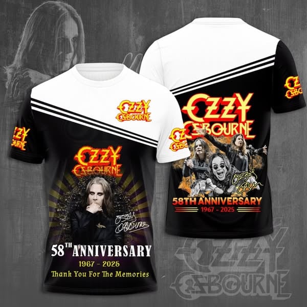 Ozzy Osbourne 3D Apparel Full Style