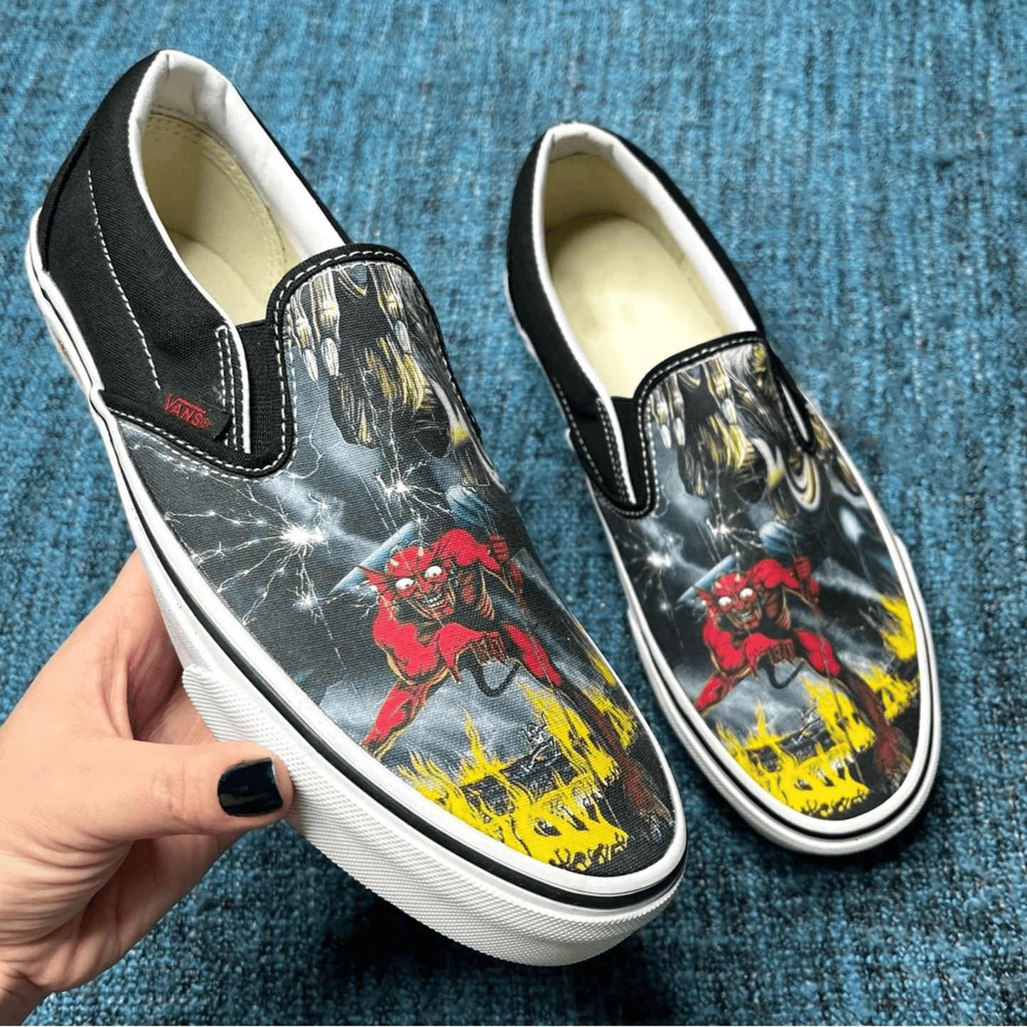 Iron Maiden the number of the beast Slip On Sneakers