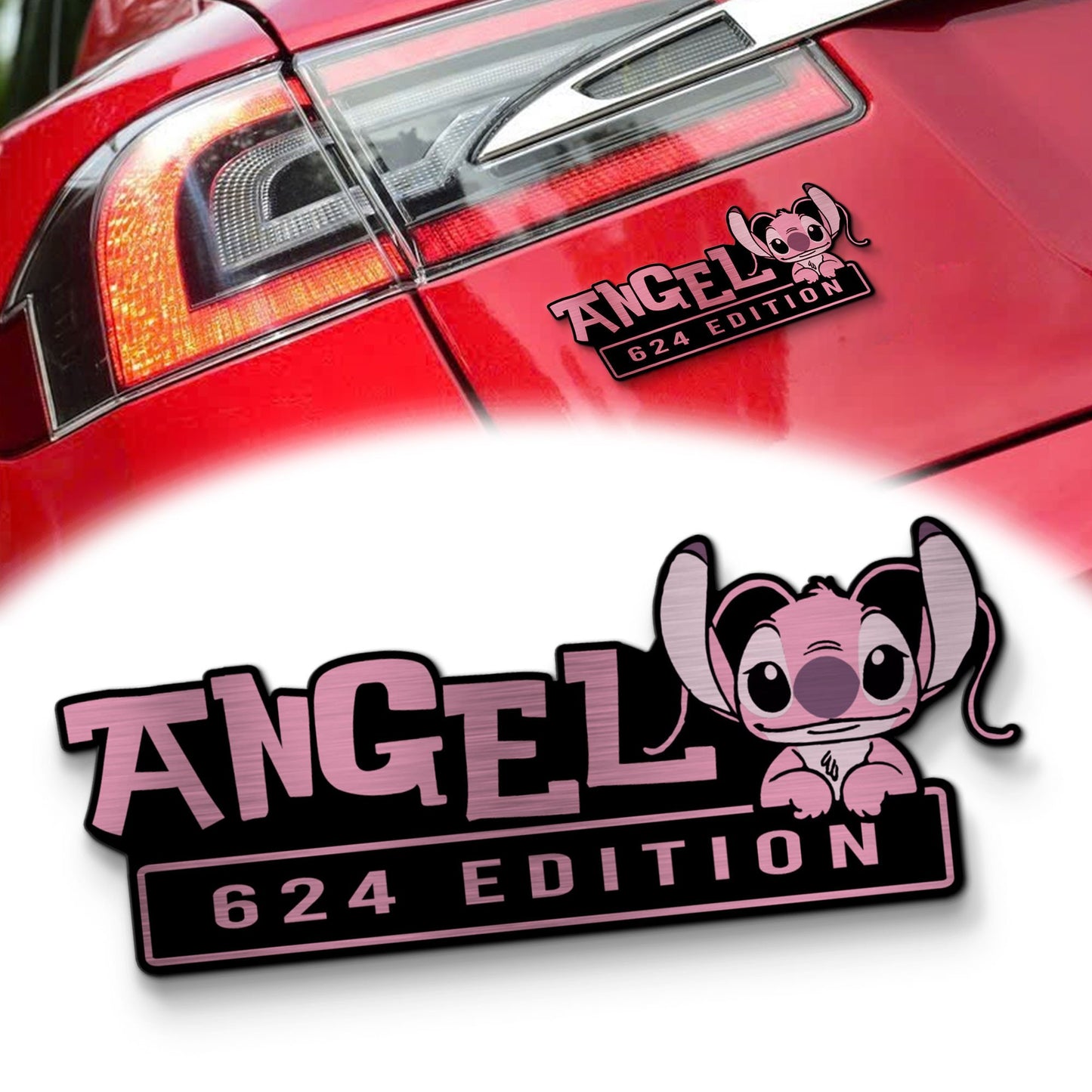 Angel Experiment 624 Edition Laser Engraved or 3D Inlayed Car Name Badge