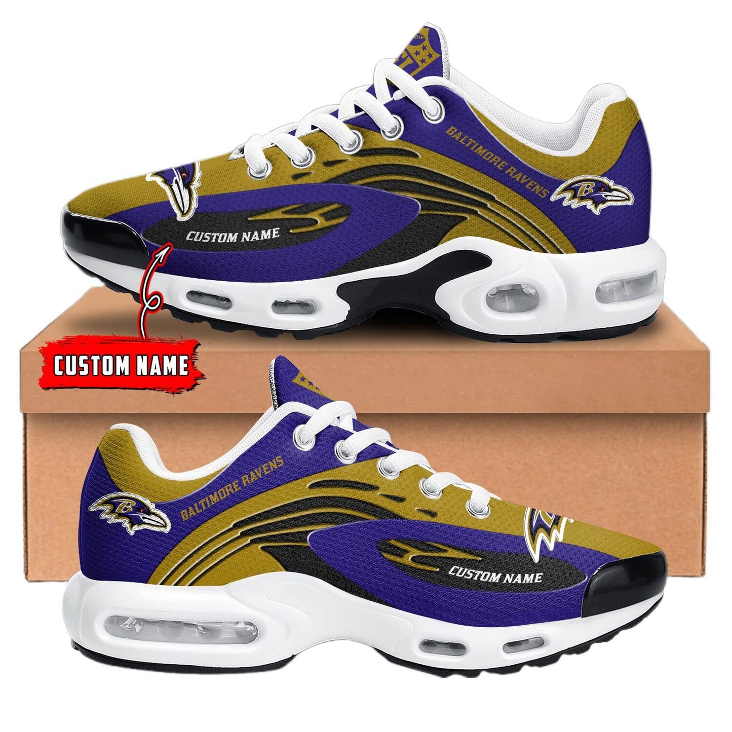 Baltimore Ravens NFL Premium Customized Your Name | Sport Shoes
