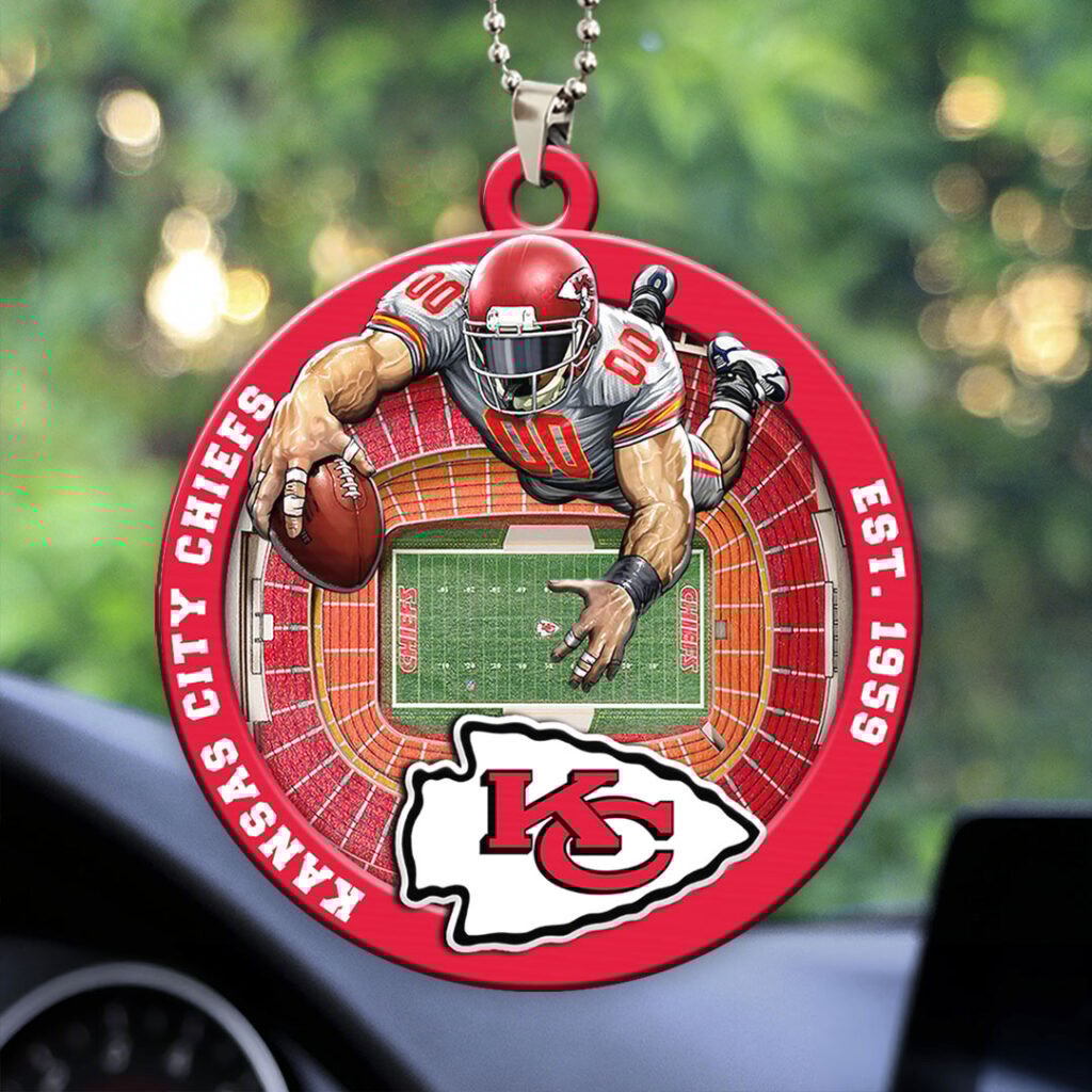 Kansas City Chiefs Custom Acrylic Car Ornament