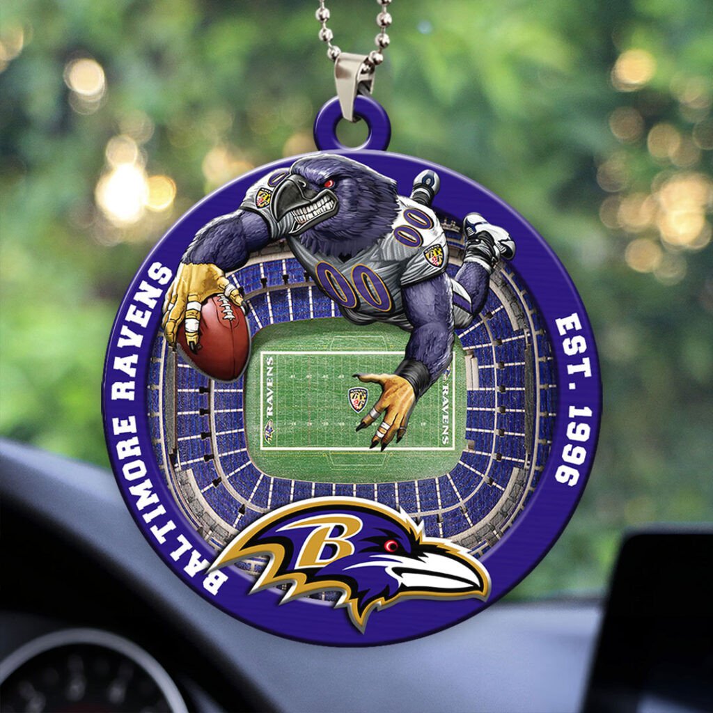 Baltimore Ravens Custom Acrylic Car Ornament