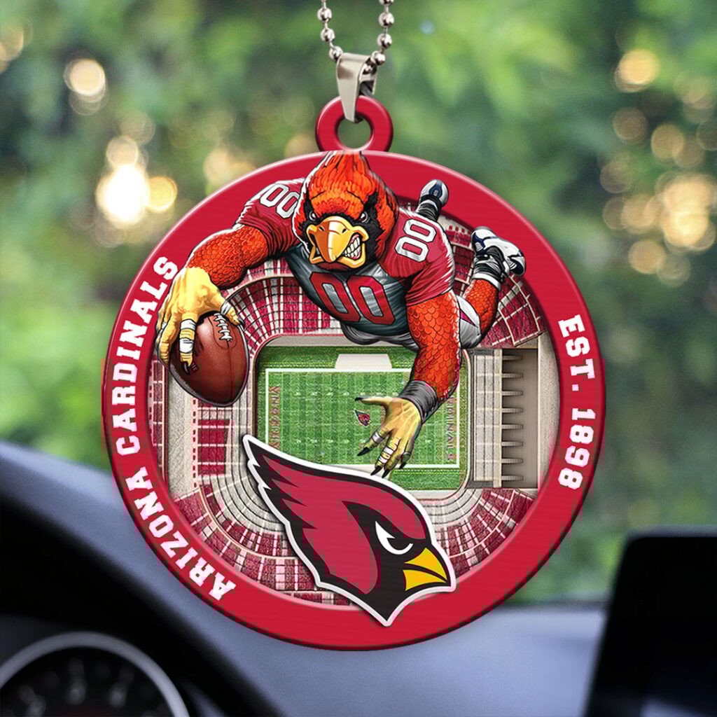 Arizona Cardinals Custom Acrylic Car Ornament