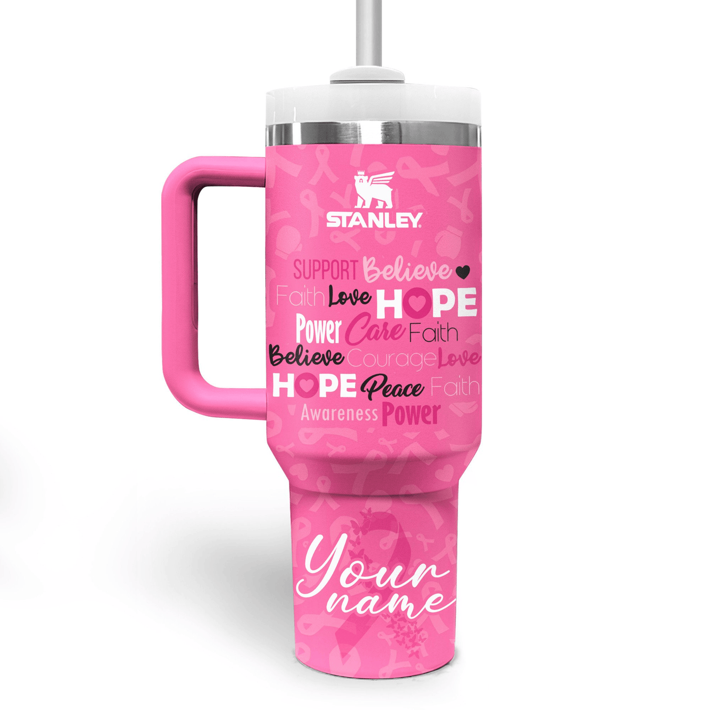 The Breast Cancer Awareness Month 1 40oz Stanley Tumbler