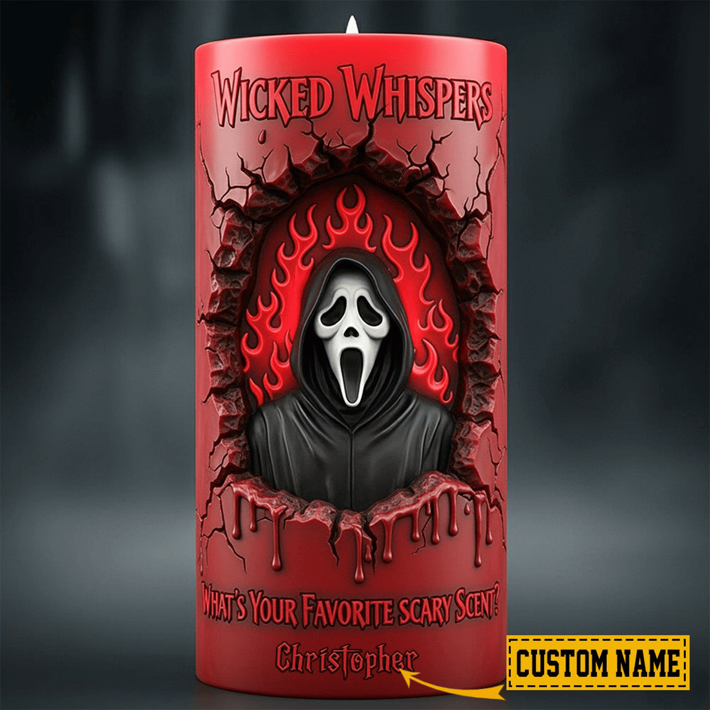 Ghostface – Scream Play LED Candle - Personalized Gifts For Horror Fans