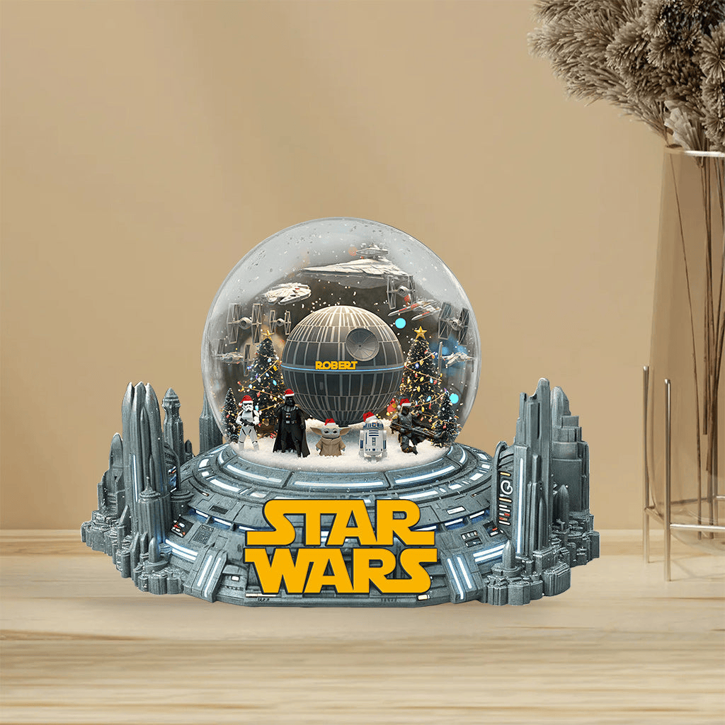 Merry Christmas x Star Wars - Customize Your Name Personalized The Force Custom Shaped Acrylic Plaque