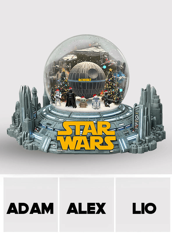 Merry Christmas x Star Wars - Customize Your Name Personalized The Force Custom Shaped Acrylic Plaque
