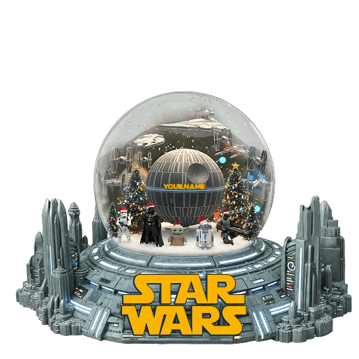Merry Christmas x Star Wars - Customize Your Name Personalized The Force Custom Shaped Acrylic Plaque