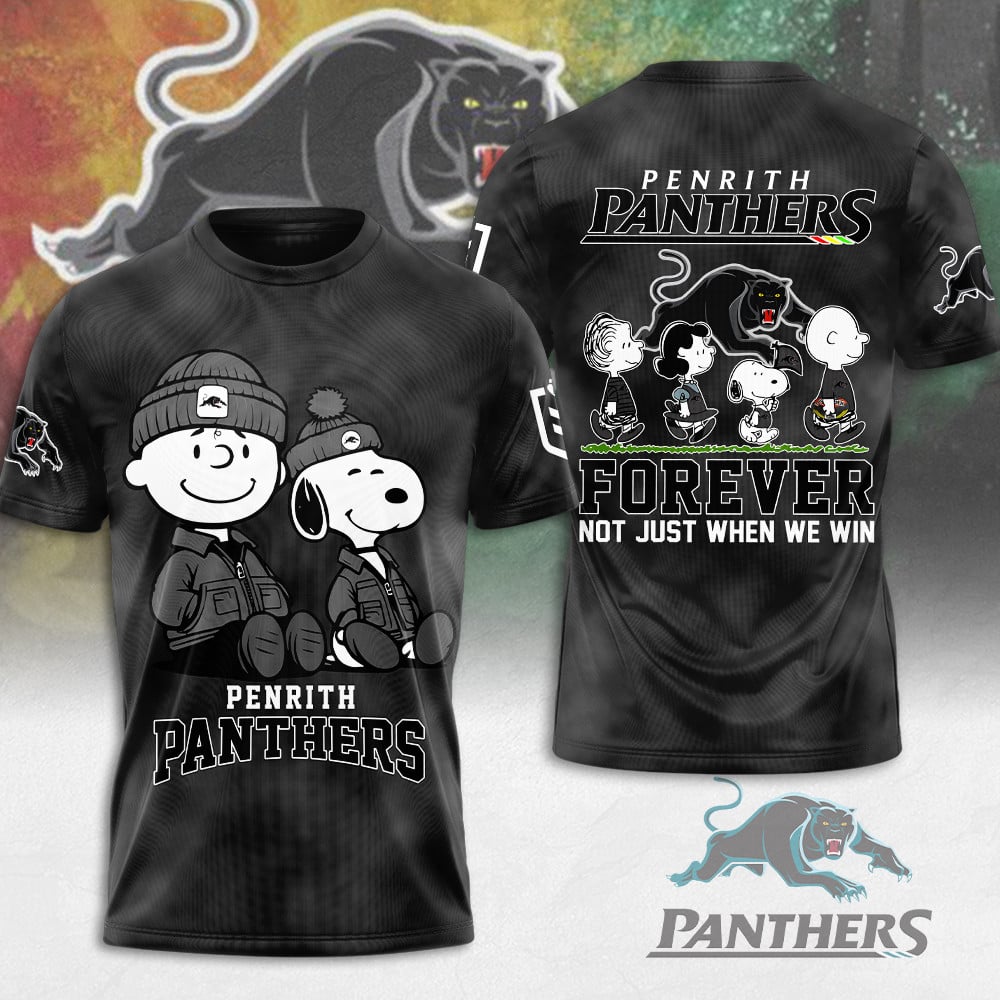 Peanuts x Penrith Panthers 3D Apparel Hoodie and T-shirt