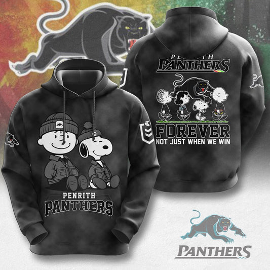 Peanuts x Penrith Panthers 3D Apparel Hoodie and T-shirt