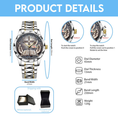 God is Good Alloy Luxury Quartz Watch