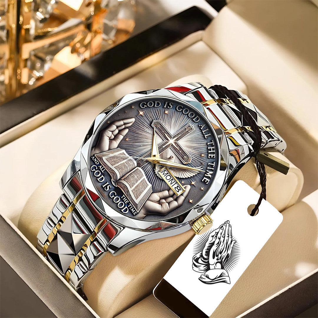 God is Good Alloy Luxury Quartz Watch
