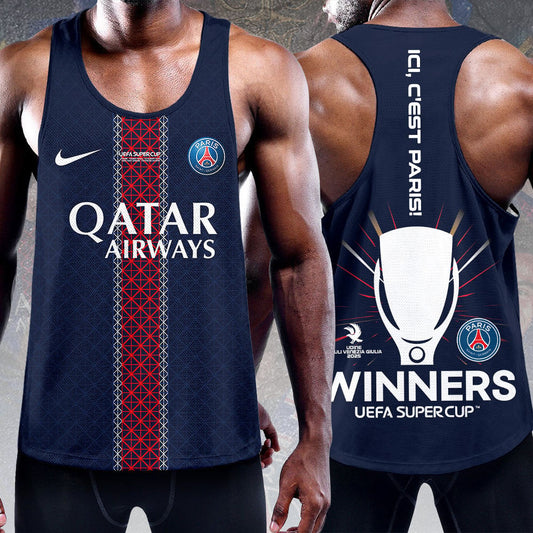 Paris Saint-Germain Y-Back Muscle 3D Tank Top