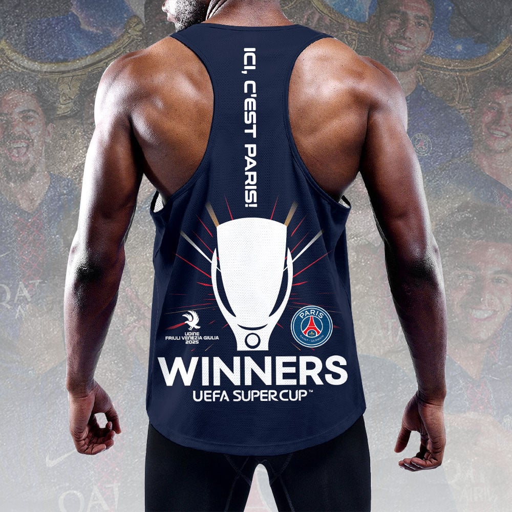Paris Saint-Germain Y-Back Muscle 3D Tank Top