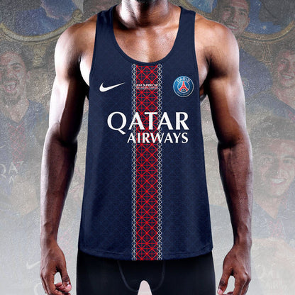 Paris Saint-Germain Y-Back Muscle 3D Tank Top