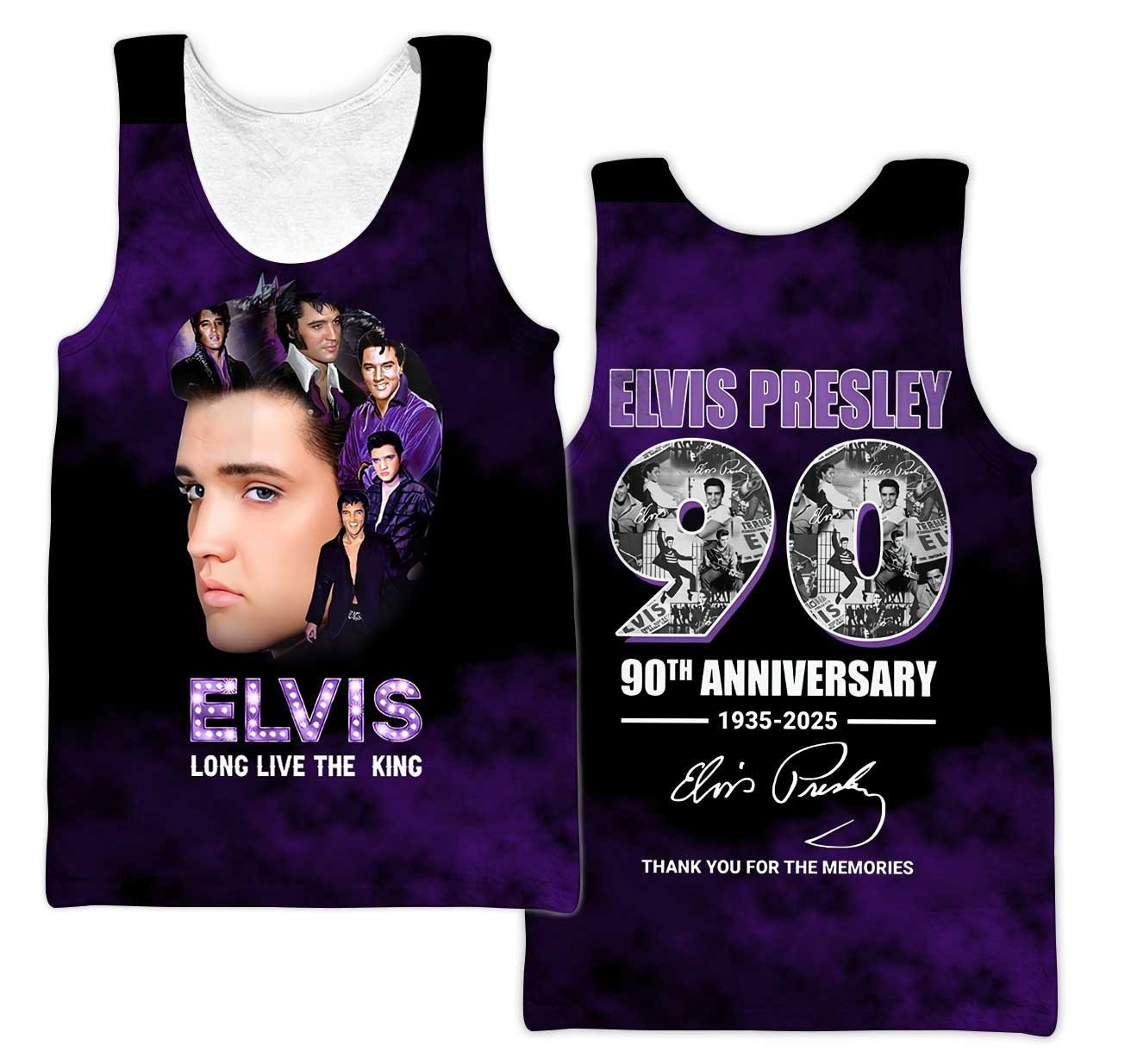 Elvis Presley Limited Edition Y-Back Muscle 3D Tank Top
