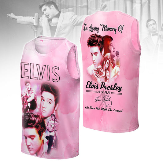Elvis Presley Pnk Limited Edition Y-Back Muscle 3D Tank Top