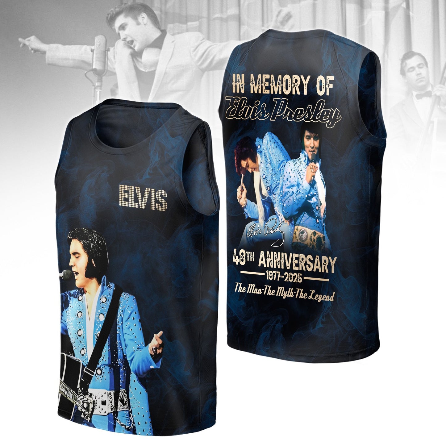Elvis Presley Memory Limited Edition Y-Back Muscle 3D Tank Top